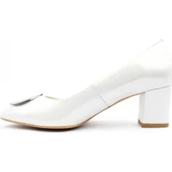 7902 979 Court Shoe - White Silver