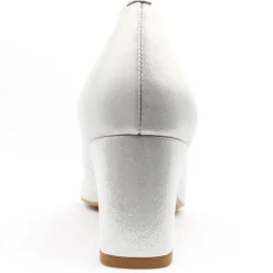 7902 979 Court Shoe - White Silver