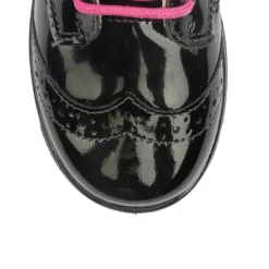 2500502 Laced Boot - Black Patent