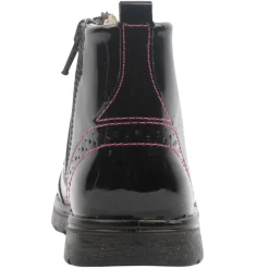 2500502 Laced Boot - Black Patent