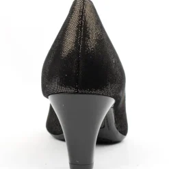 52202 Court Shoe - Black Metallic