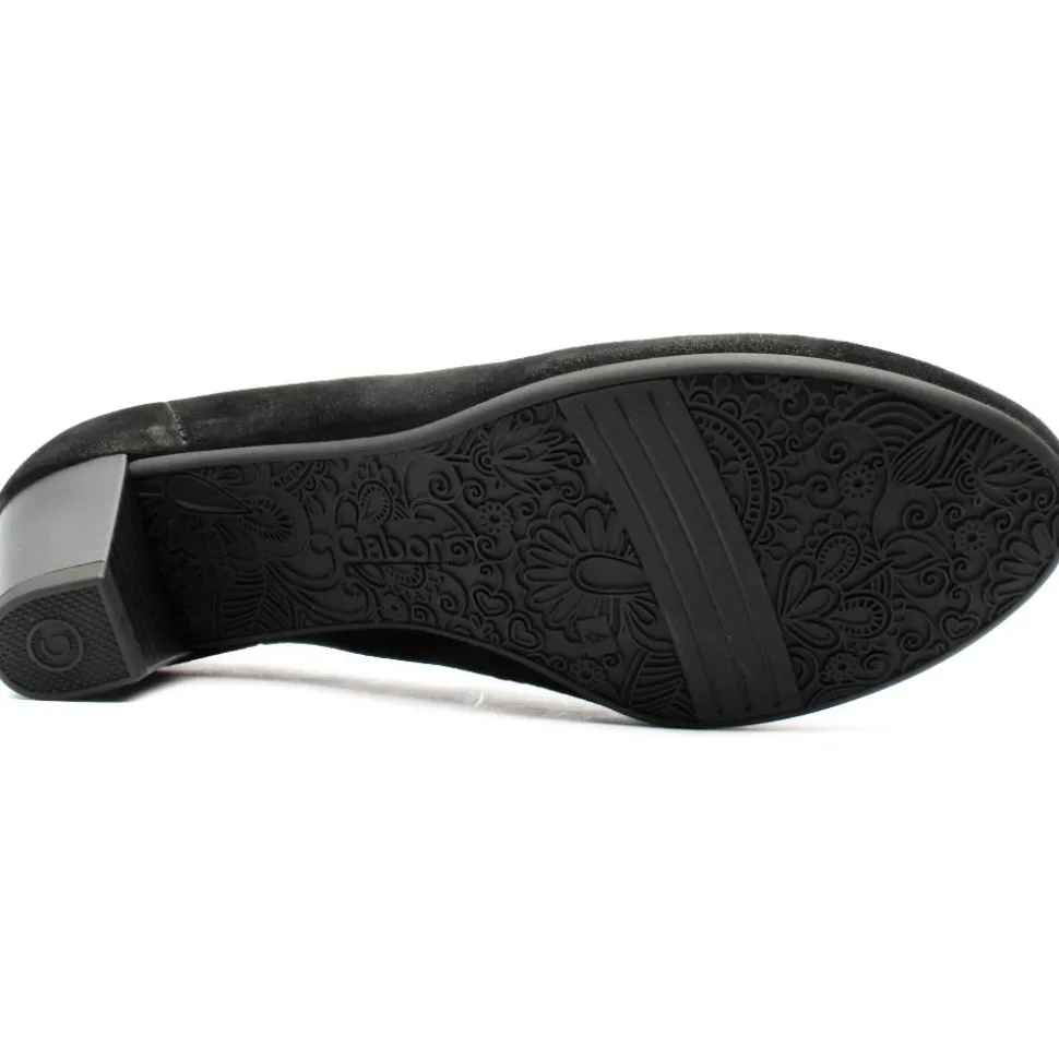 36180 Court Shoe - Black Sparkle