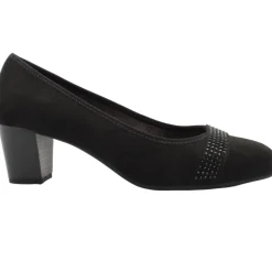 22465 Court Shoe - Black Suede