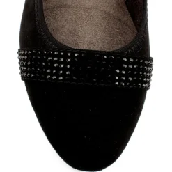 22467 Court Shoe - Black Suede