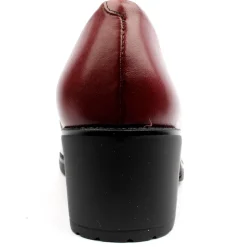 5330 Heeled High Front Shoe - Burgundy