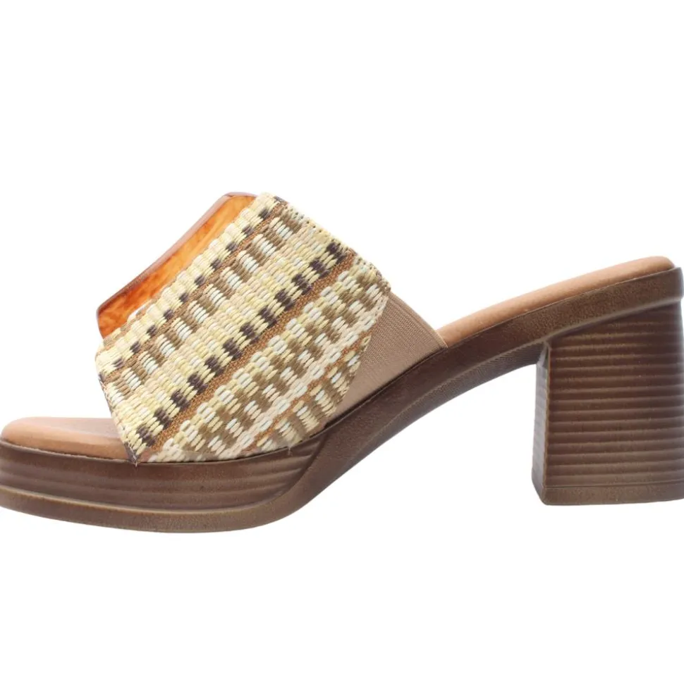 172522 Heeled Mule - Beige