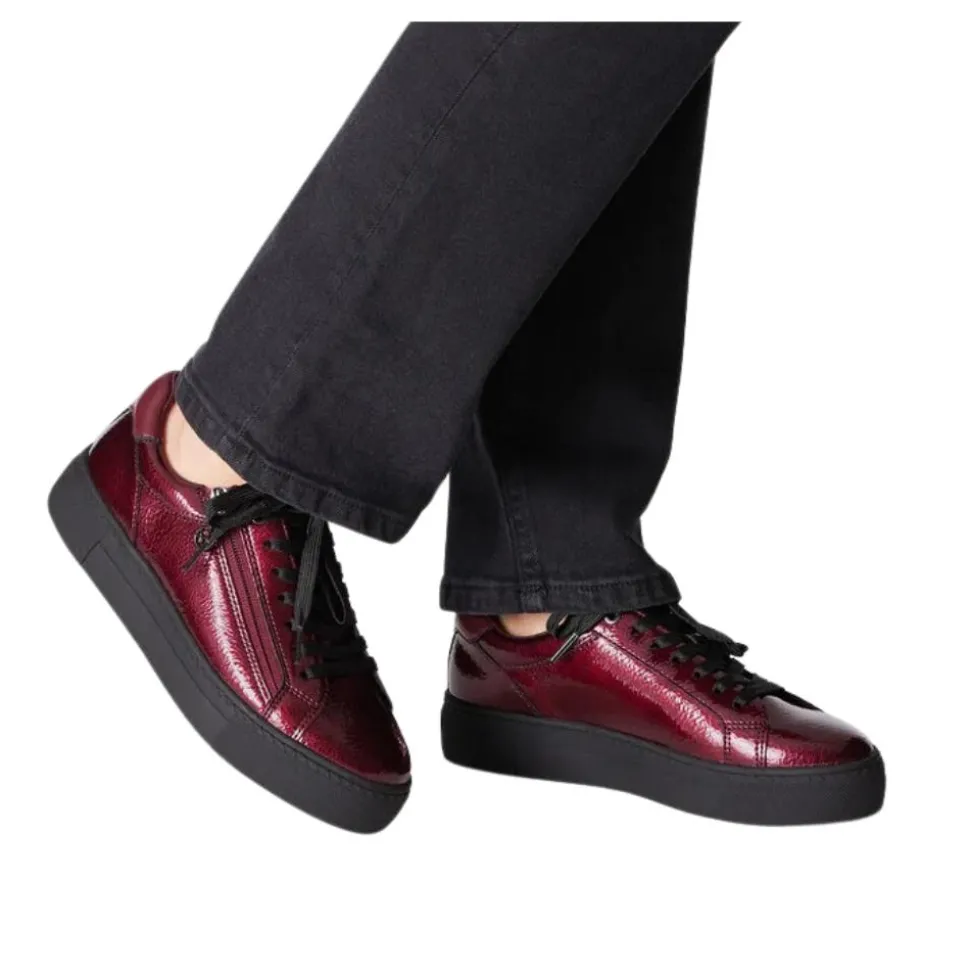 23313 Laced Shoe - Burgundy Patent