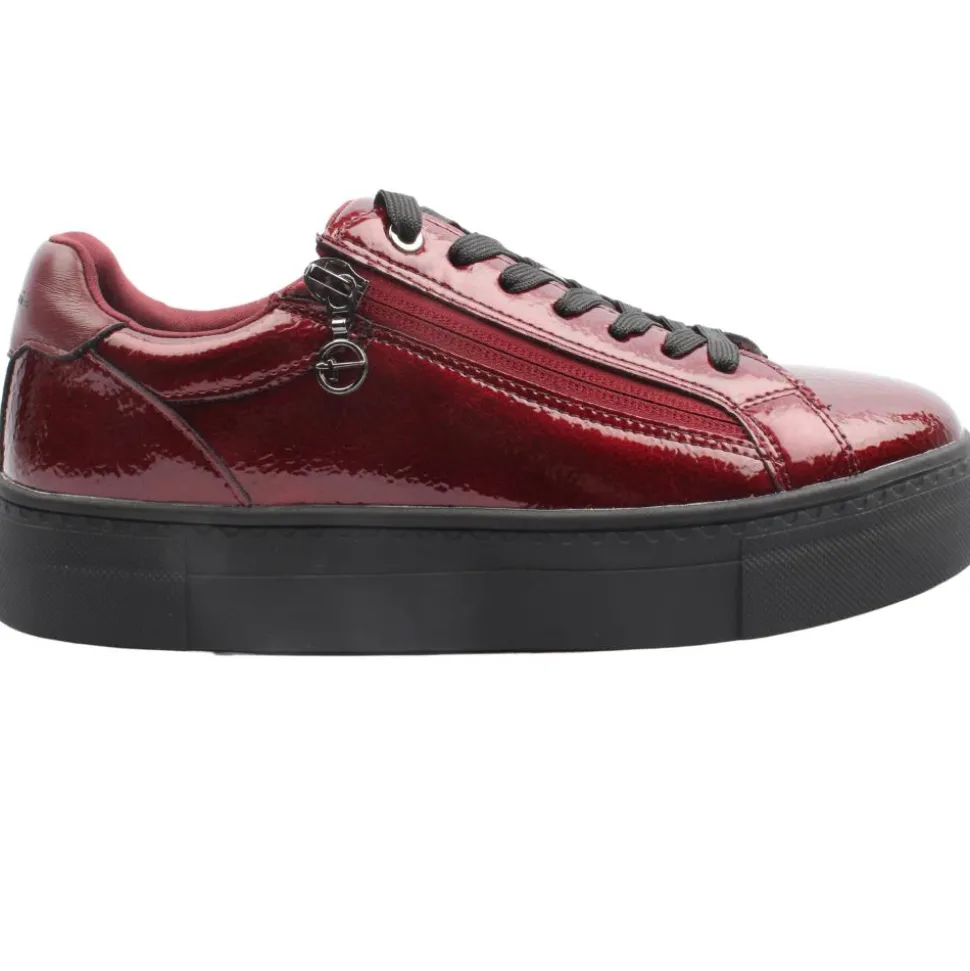 23313 Laced Shoe - Burgundy Patent