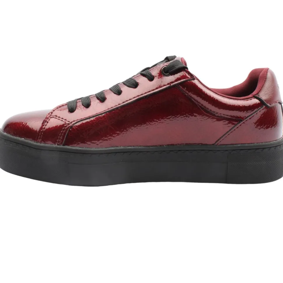 23313 Laced Shoe - Burgundy Patent