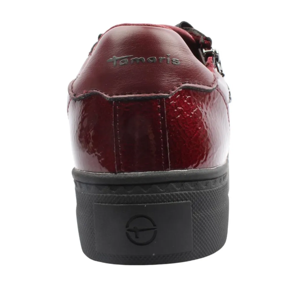 23313 Laced Shoe - Burgundy Patent