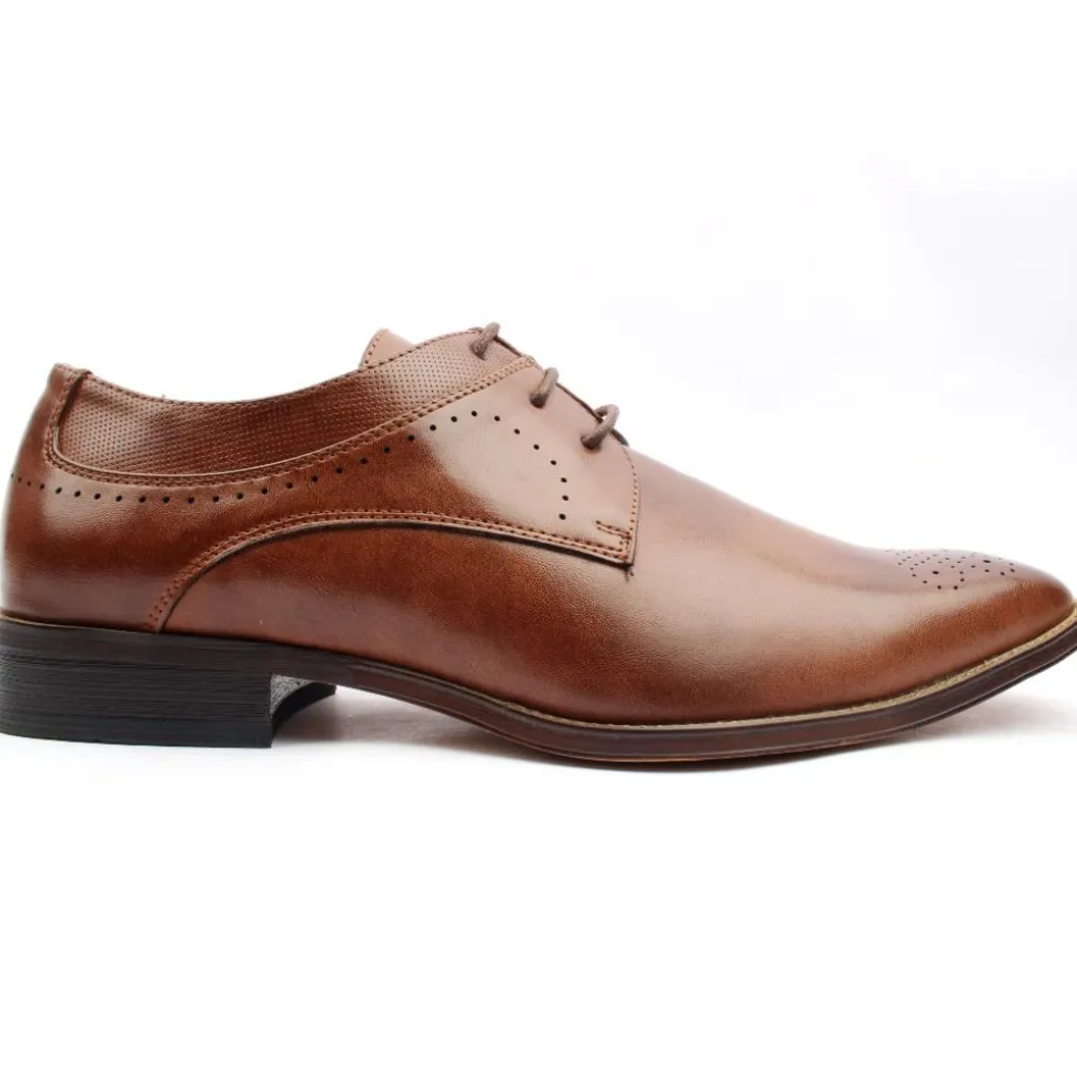 -176 Laced Shoe - Dark Tan