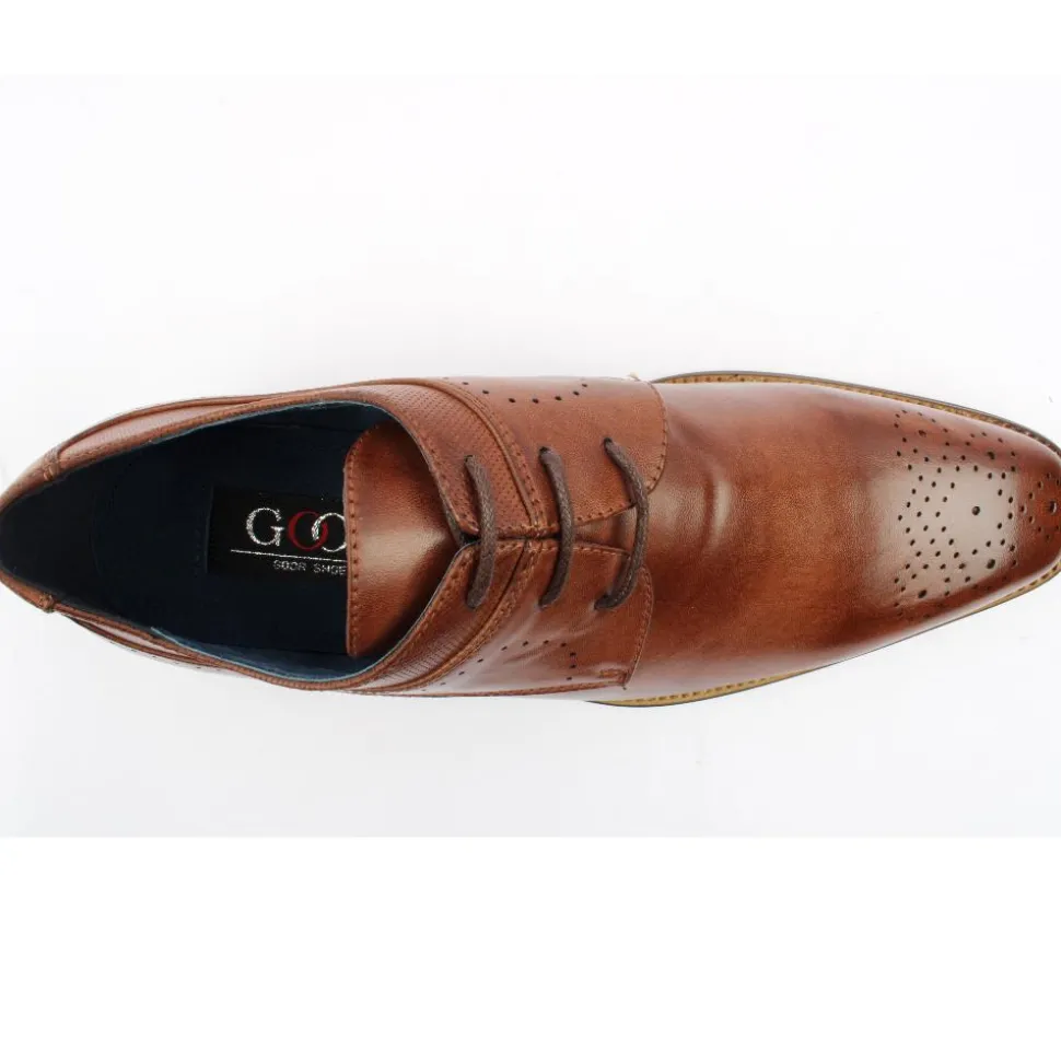 -176 Laced Shoe - Dark Tan