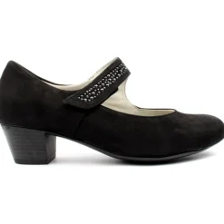 358311 Ladies Shoe - Black Suede