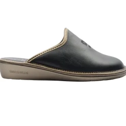 281 Leather Slipper Mule - Navy Grey