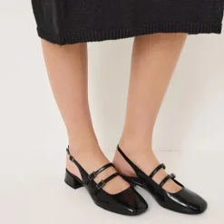 29510 Low Sling Back - Black Patent