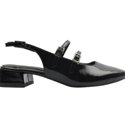 29510 Low Sling Back - Black Patent