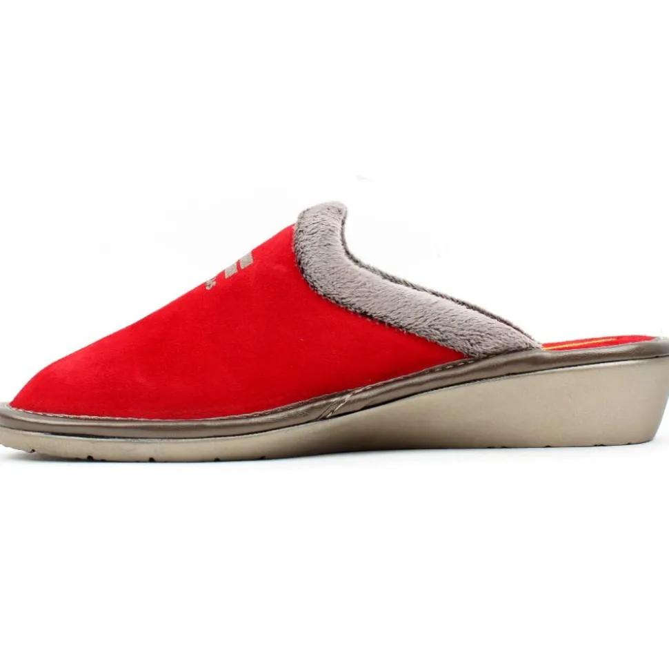 238 Suede Mule - Red Grey