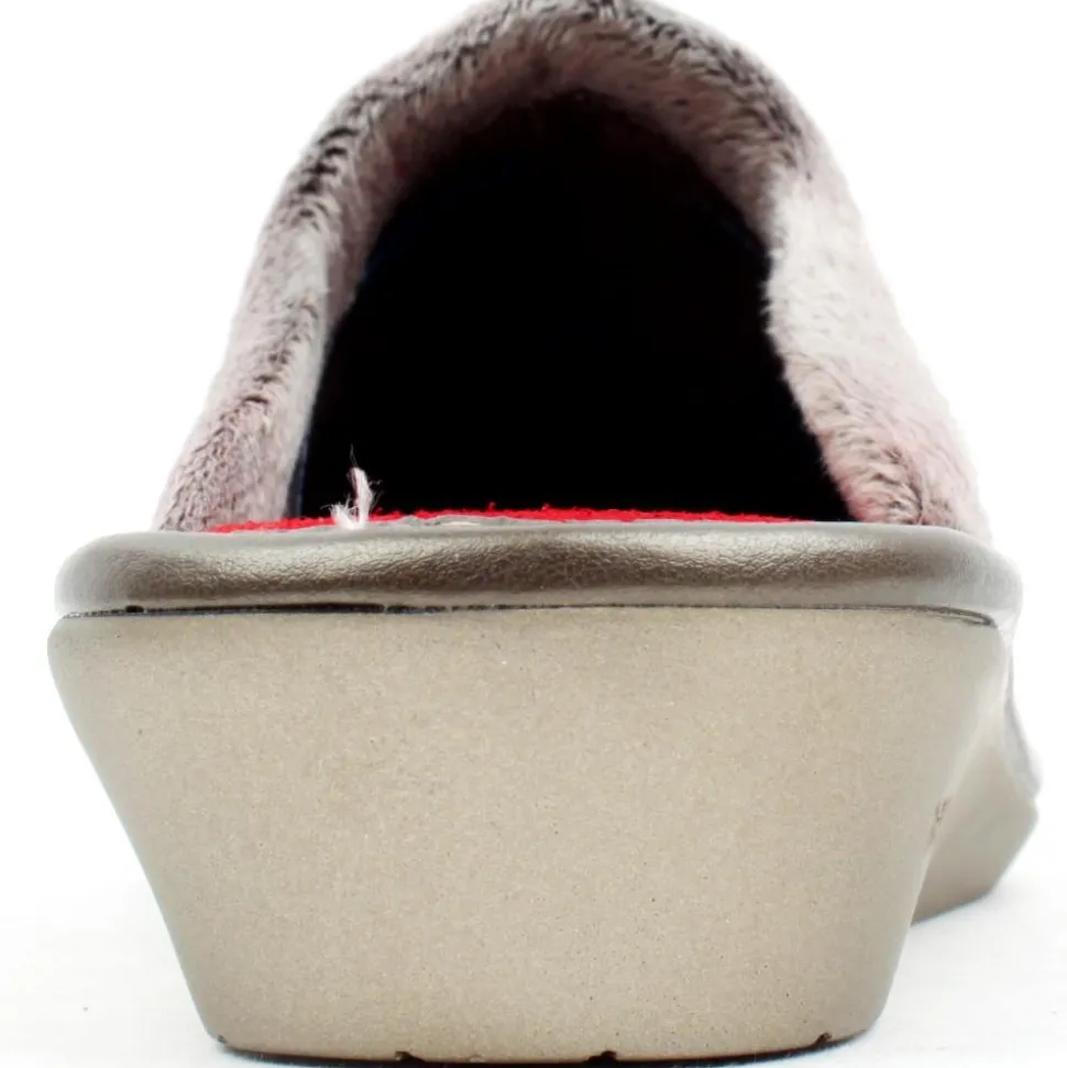 238 Suede Mule - Red Grey
