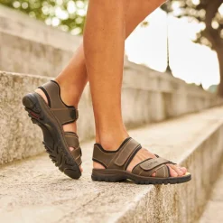 25051 Velcro Sandal - Brown