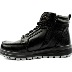 A916 Laced Boot - Black Leather