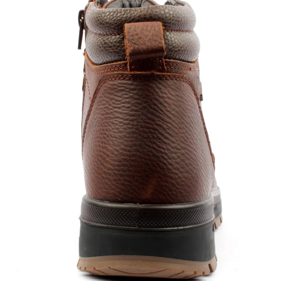 A916 Laced Boot - Brown Leather