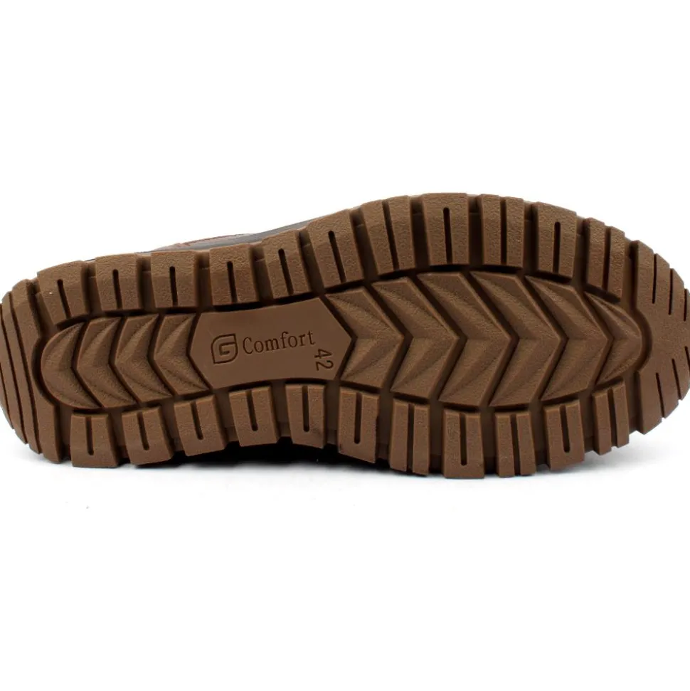 A916 Laced Boot - Brown Leather