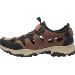 B8375 Closed Sandal - Black Brown