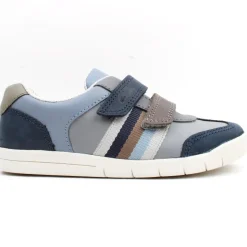 Clarks Den Stripe K Shoe - Navy Multi F