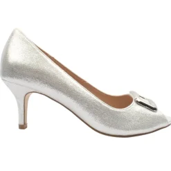 Coco 1022 Peep Toe Shoe - Silver