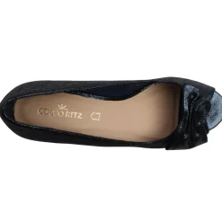 Coco1021 Peep Toe Shoe - Navy Metallic