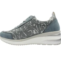 D2401 Laced Wedge Shoe - Blue Multi