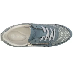 D2401 Laced Wedge Shoe - Blue Multi