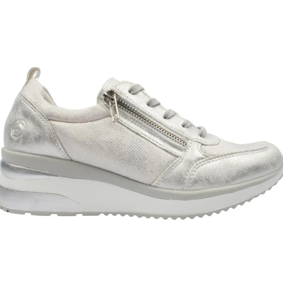 D2401 Laced Wedge Shoe - Silver Multi