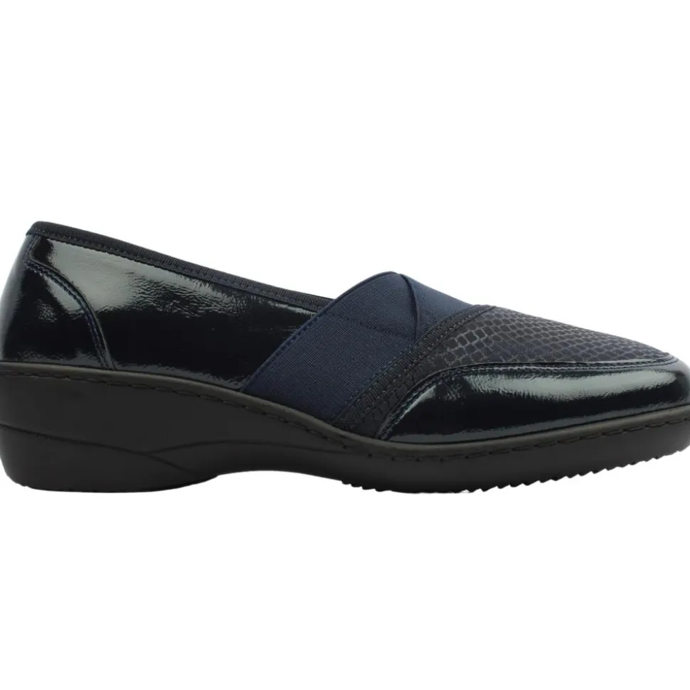 Elsie Slip On Shoe - Navy Patent