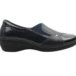 Emily Slip On Shoe - Navy Croc