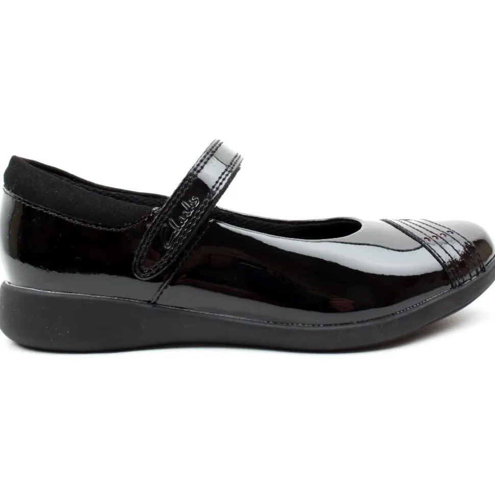 Etch Beam K Strap Shoe - Black Patent H