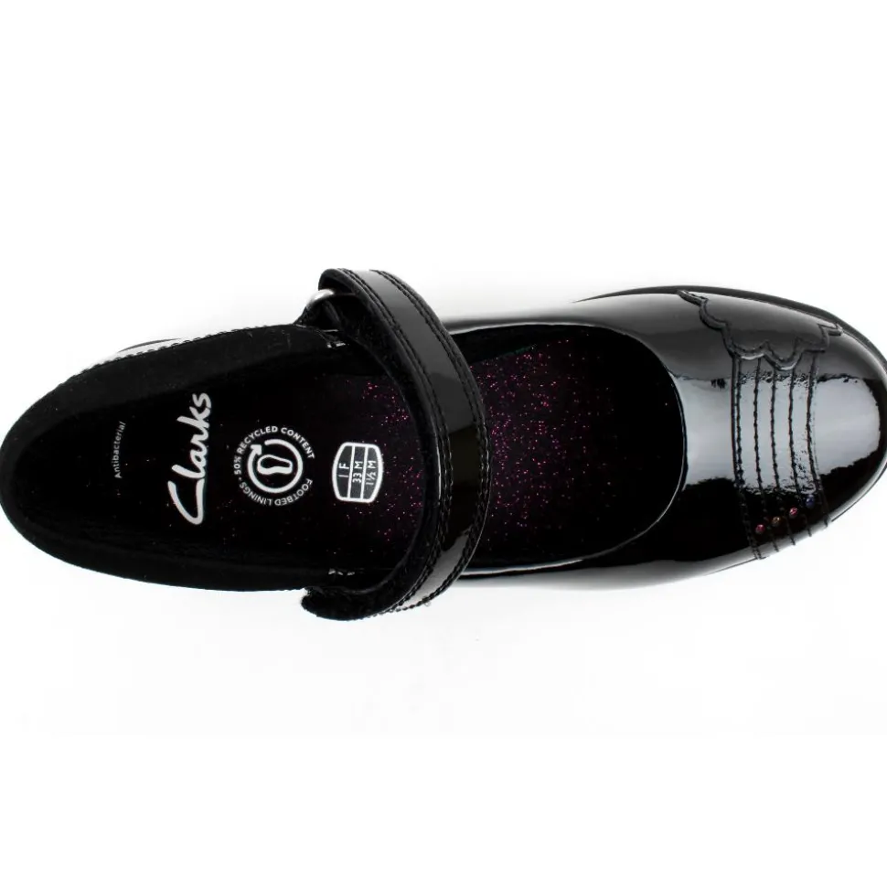 Etch Beam K Strap Shoe - Black Patent H