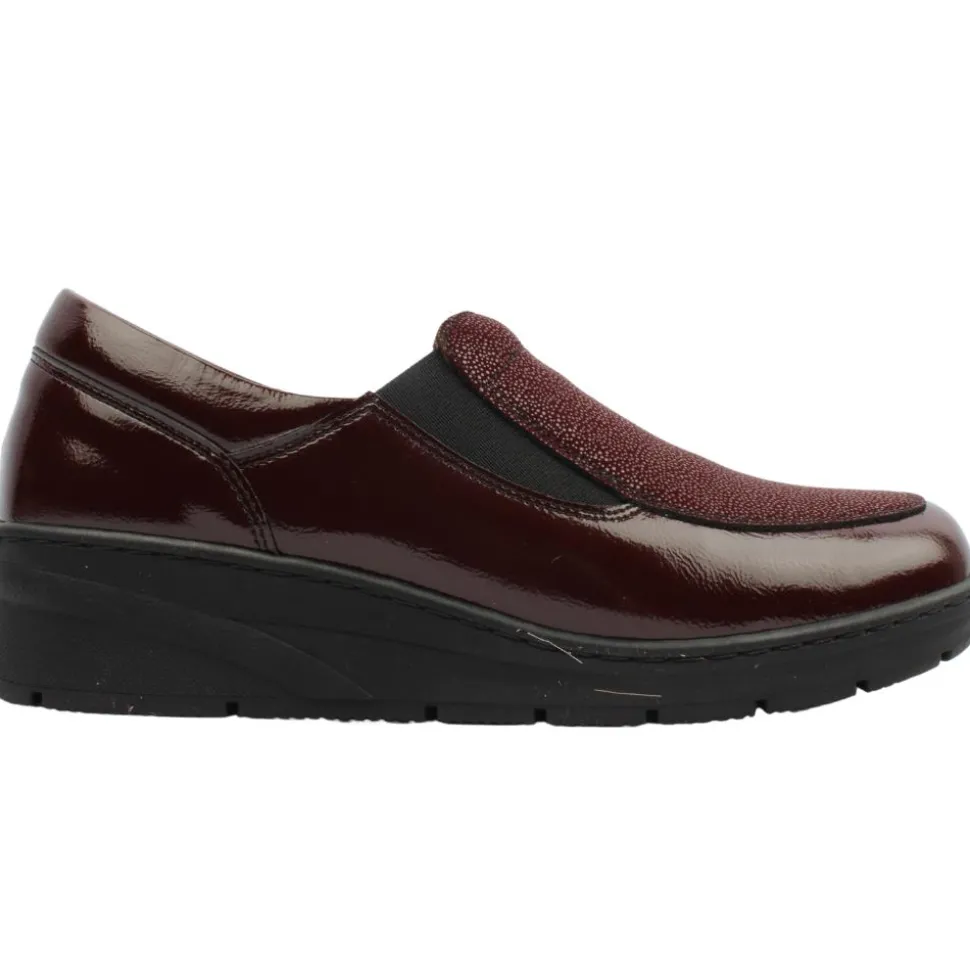 Fay Slip On Shoe - Burgundy Patent