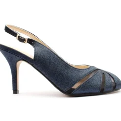 Flr046sariyah Peep Toe Sandal - Navy