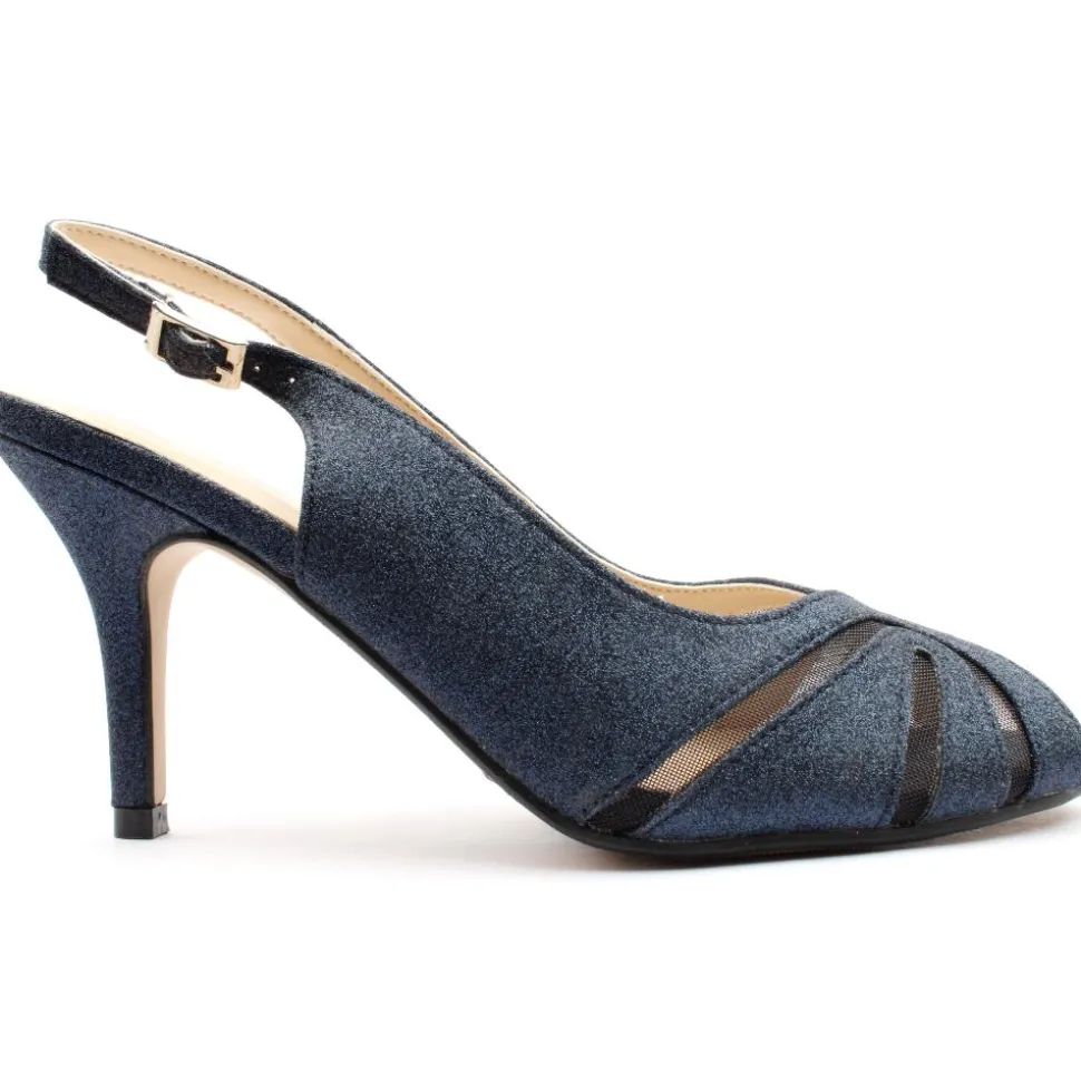 Flr046sariyah Peep Toe Sandal - Navy