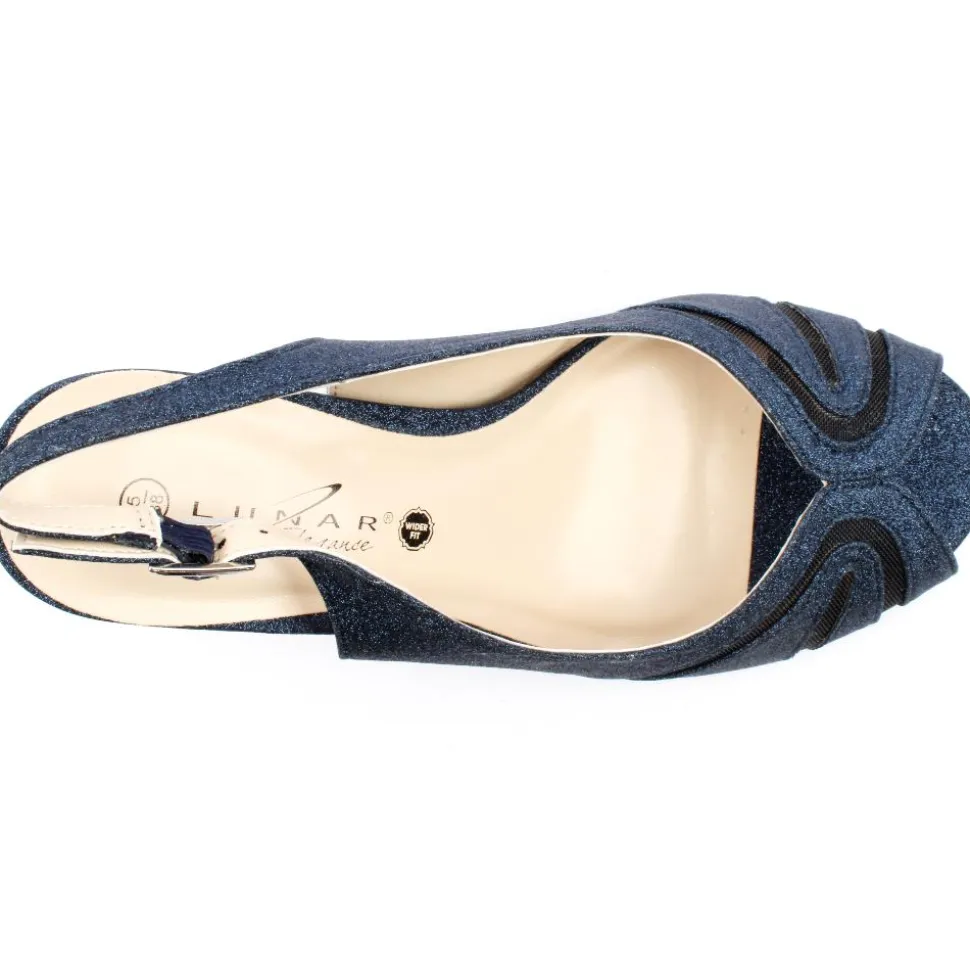 Flr046sariyah Peep Toe Sandal - Navy