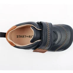 Footprint Strap Shoe - Navy Leather H