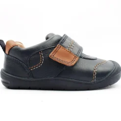 Footprint Strap Shoe - Navy Leather F