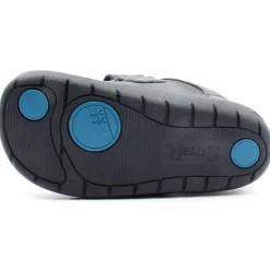 Footprint Strap Shoe - Navy Leather G