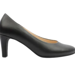 Gab410 Court Shoe - Black Leather