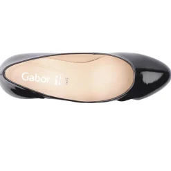 Gab410 Court Shoe - Black Patent