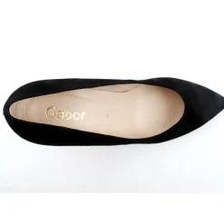 Gab380 Court Shoe - Black Suede
