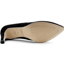 Gab380 Court Shoe - Black Suede