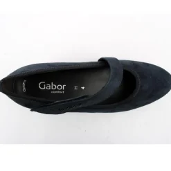 Gab149 Strap Shoe - Navy Suede Nubuck