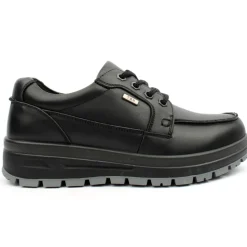 Gcomfort A912 Laced Shoe - Black Leather